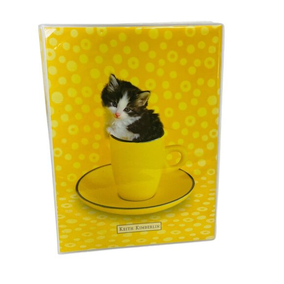 Keith Kimberlin Other - Keith Kimberlin Kitten In Teacup Photo Album Holds 36 4x6 Photos Adorable Yellow